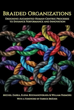 A book cover titled "Braided Organizations" featuring a graphic of interwoven colorful ropes forming a network pattern, encapsulating the essence of advanced consulting at the highest level by earning trust.